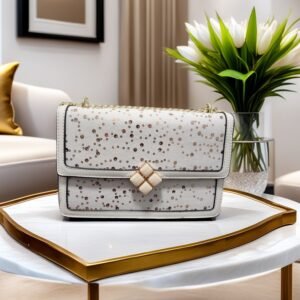 Design handbag Luxury Purses with chain Strap perfect for every outfit.(White)