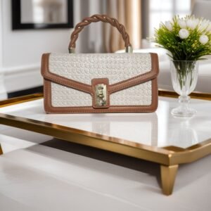 NICHE DESIGN SMALL SQUARE STRAW WOVEN BAG, FASHION BAG FOR WOMEN.